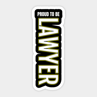 Proud To Be Lawyer Sticker